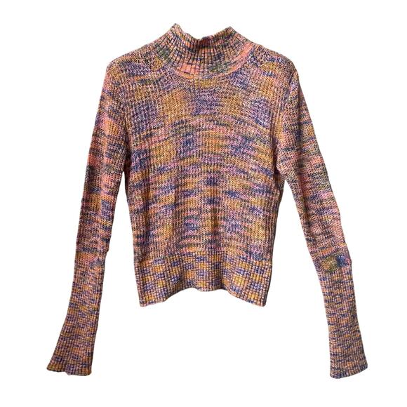 Free People Blair Spacedye Turtleneck Sweater Size Small - Picture 1 of 8